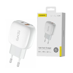 Foneng Adaptor EU41 Dual Ports (USB A+Type C) PD+QC 20W White Foneng Adaptor EU41 Dual Ports (USB A+Type C) PD+QC 20W White